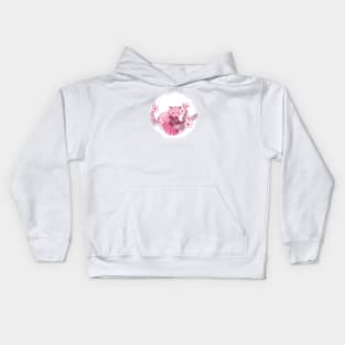 Cherry Blossom Red Panda Kids Hoodie